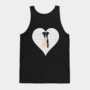 Smooth Fox Terrier Heart Jigsaw Pieces Design - Gift for Smooth Fox Terrier Lovers Tank Top